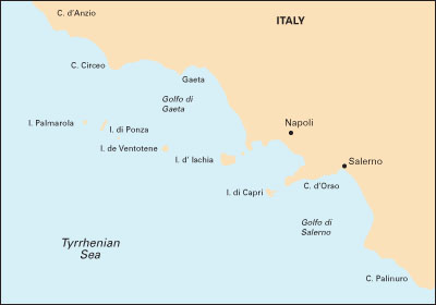 Capo d'Anzio to Capo Palinuro